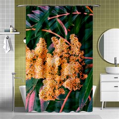 Green And Gold Sideways Sumac Shower Curtain 48  X 72  (small)  by okhismakingart