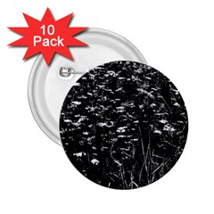 High Contrast Black And White Queen Anne s Lace Hillside 2 25  Buttons (10 Pack)  by okhismakingart