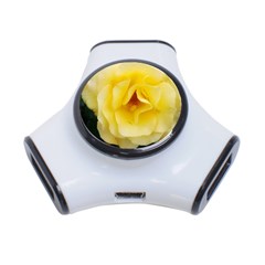 Pale Yellow Rose 3-port Usb Hub by okhismakingart