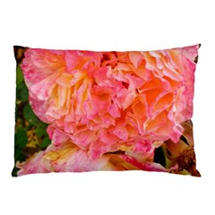 Folded Pink And Orange Rose Pillow Case (two Sides) by okhismakingart