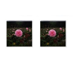 Pink Rose Field Ii Cufflinks (square) by okhismakingart