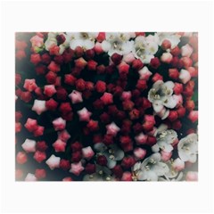 Floral Stars -dark Red Small Glasses Cloth (2-side) by okhismakingart