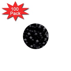 Floral Stars -black And White, High Contrast 1  Mini Buttons (100 Pack)  by okhismakingart