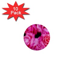 Pink Roses 1  Mini Buttons (10 Pack)  by okhismakingart