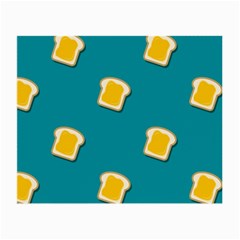 Toast With Cheese Pattern Turquoise Green Background Retro Funny Food Small Glasses Cloth (2-side) by genx