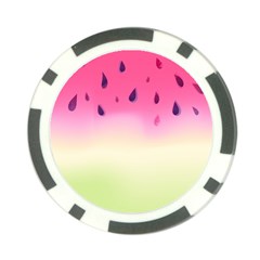 Watermelon Pastel Gradient Pink Watermelon Pastel Gradient Poker Chip Card Guard by genx