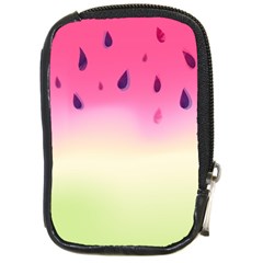 Watermelon Pastel Gradient Pink Watermelon Pastel Gradient Compact Camera Leather Case by genx