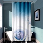 Beautiful Floral Design In Soft Blue Colors Shower Curtain 36  x 72  (Stall)  Curtain(36 X72 ) - 33.26 x66.24  Curtain(36 X72 )