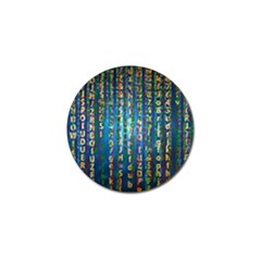 Binary Null One Digital Blue Golf Ball Marker (10 Pack)