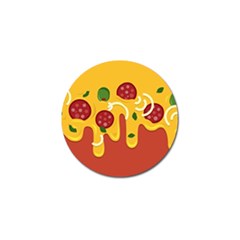 Pizza Topping Funny Modern Yellow Melting Cheese And Pepperonis Golf Ball Marker by genx