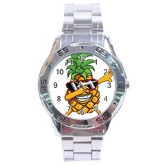 Dabbing Pineapple Sunglasses Shirt Aloha Hawaii Beach Gift Stainless Steel Analogue Watch by SilentSoulArts