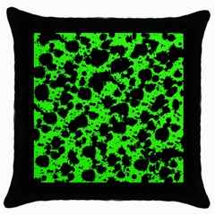 Black And Green Leopard Style Paint Splash Funny Pattern Throw Pillow Case (black)