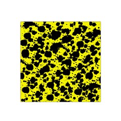 Black And Yellow Leopard Style Paint Splash Funny Pattern  Satin Bandana Scarf