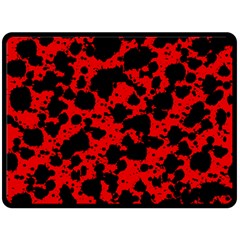 Black And Red Leopard Style Paint Splash Funny Pattern Fleece Blanket (large)  by yoursparklingshop