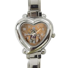 Funny Cartoon Elephant Heart Italian Charm Watch