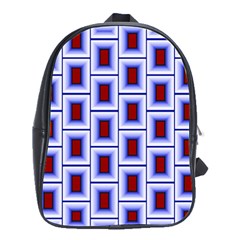 Abstract Square Illustrations Background School Bag (large)