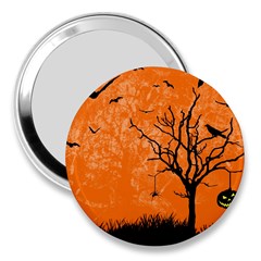 Halloween Illustration Decoration 3  Handbag Mirrors by Pakrebo