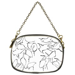 Katsushika Hokusai, Egrets From Quick Lessons In Simplified Drawing Chain Purse (one Side) by Valentinaart