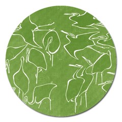 Katsushika Hokusai, Egrets From Quick Lessons In Simplified Drawing Magnet 5  (round) by Valentinaart