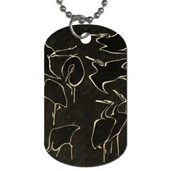 Katsushika Hokusai, Egrets From Quick Lessons In Simplified Drawing Dog Tag (two Sides) by Valentinaart