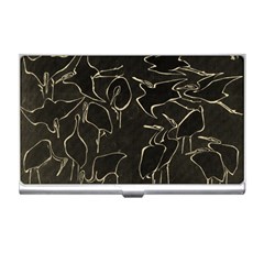 Katsushika Hokusai, Egrets From Quick Lessons In Simplified Drawing Business Card Holder by Valentinaart