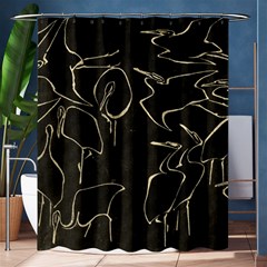 Katsushika Hokusai, Egrets From Quick Lessons In Simplified Drawing Shower Curtain 60  X 72  (medium)  by Valentinaart