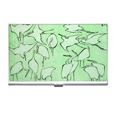 Katsushika Hokusai, Egrets From Quick Lessons In Simplified Drawing Business Card Holder by Valentinaart