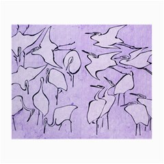 Katsushika Hokusai, Egrets From Quick Lessons In Simplified Drawing Small Glasses Cloth (2-side) by Valentinaart