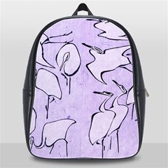 Katsushika Hokusai, Egrets From Quick Lessons In Simplified Drawing School Bag (xl) by Valentinaart