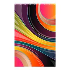 Abstract Colorful Background Wavy Shower Curtain 48  X 72  (small) 