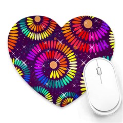 Abstract Background Spiral Colorful Heart Mousepads