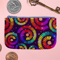 Abstract Background Spiral Colorful Large Coin Purse