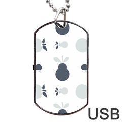 Apples Pears Continuous Dog Tag Usb Flash (one Side)