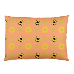 Bee Bug Nature Wallpaper Pillow Case by HermanTelo