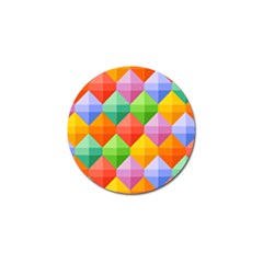 Background Colorful Geometric Triangle Rainbow Golf Ball Marker