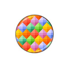 Background Colorful Geometric Triangle Rainbow Hat Clip Ball Marker (4 Pack) by HermanTelo