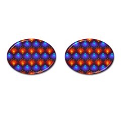 Background Colorful Abstract Cufflinks (oval)