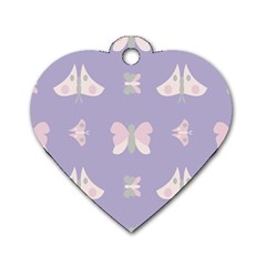 Butterfly Butterflies Merry Girls Dog Tag Heart (two Sides)