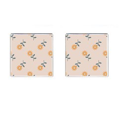 Flowers Continuous Pattern Nature Cufflinks (square)