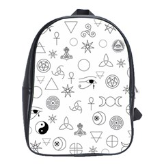 Witchcraft Symbols  School Bag (large) by Valentinaart