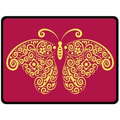 Butterfly Insect Bug Decoration Double Sided Fleece Blanket (large)  by HermanTelo