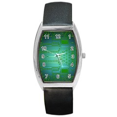 Board Conductors Circuits Barrel Style Metal Watch