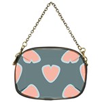 Hearts Love Blue Pink Green Chain Purse (One Side) Front