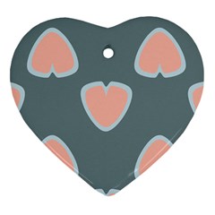 Hearts Love Blue Pink Green Heart Ornament (two Sides)