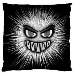 Monster Black White Eyes Standard Flano Cushion Case (one Side)