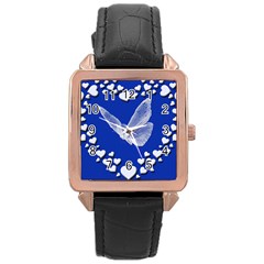 Heart Love Butterfly Mother S Day Rose Gold Leather Watch 