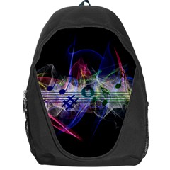 Particles Music Clef Wave Backpack Bag