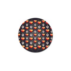 Love Heart Background Valentine Golf Ball Marker