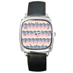 Seamless Pattern Background Block Pink Square Metal Watch