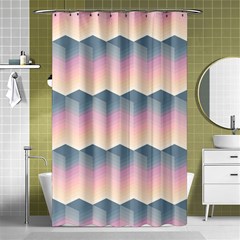 Seamless Pattern Background Block Pink Shower Curtain 48  X 72  (small)  by HermanTelo